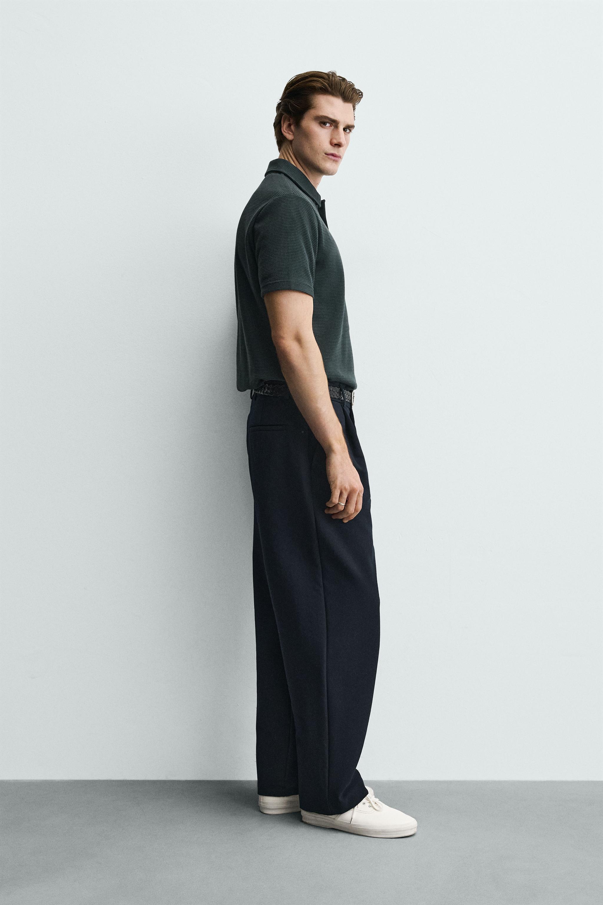 WAFFLE TEXTURED POLO SHIRT